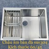 Chậu Rửa Bát 1 Hố Âm Bàn 60x45cm