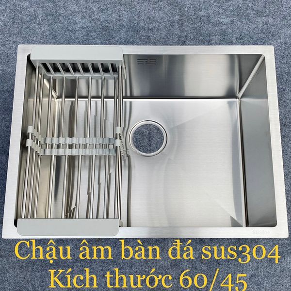 Chậu Rửa Bát 1 Hố Âm Bàn 60x45cm