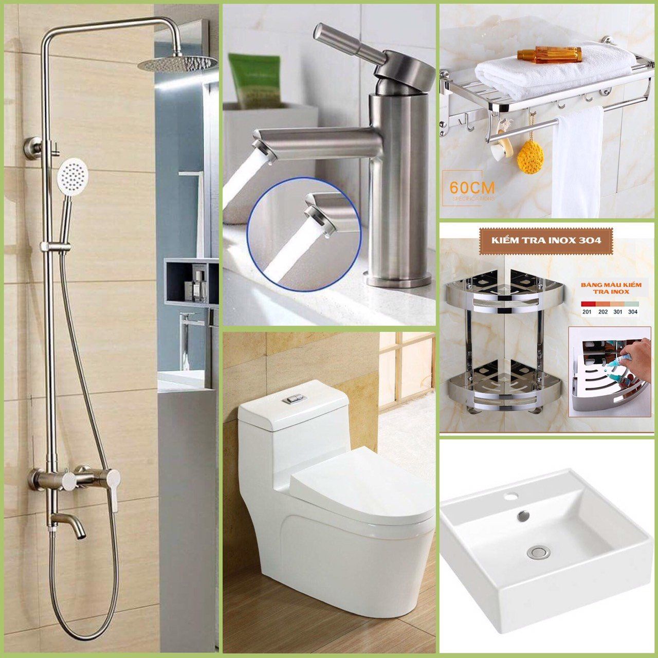 Các Combo Phòng Tắm Cao Cấp Và Thiết Bị Phòng Tắm Đi Kèm