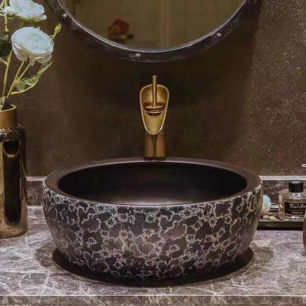 Chậu Lavabo sứ nghệ thuật LVG 08