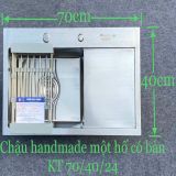 Chậu rửa bát 1 hố inox 304 hàn quốc h 7040b