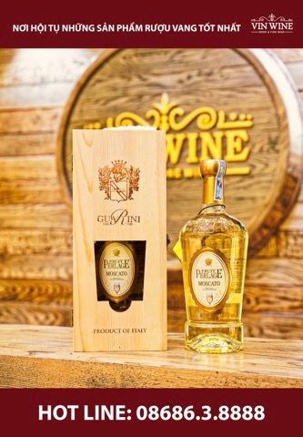 SET : Hộp gỗ cao cấp + 1 chai vang trắng Italy