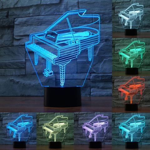 Đèn Led Piano 3D Đổi Màu