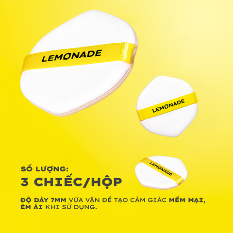 Lemonade Cushion Puff Set - 3pcs 