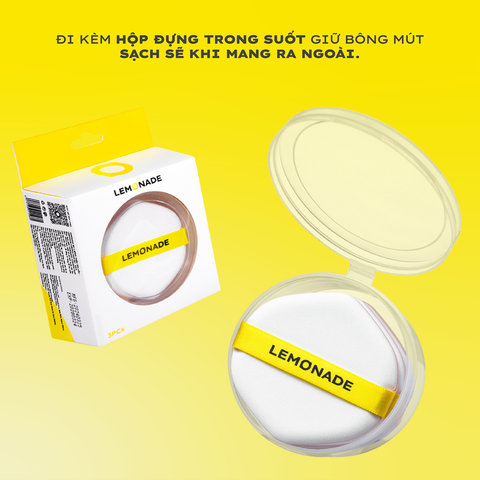  Lemonade Cushion Puff Set - 3pcs 