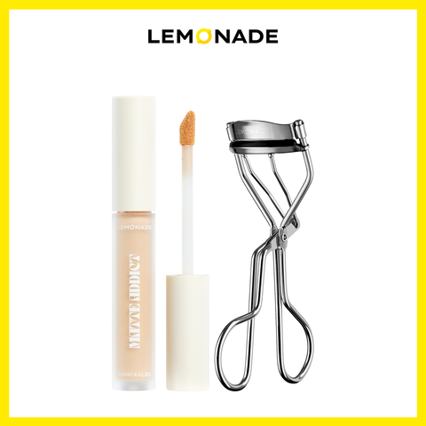  COMBO CHE KHUYẾT ĐIỂM KIỀM DẦU BỀN MÀU MATTE ADDICT CONCEALER &  KẸP MI CONG LÂU LEMONADE CURLER 