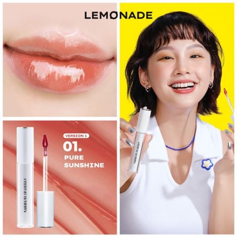  SON TINT BÓNG KHÔNG DÍNH BỀN MÀU LEMONADE MIRROR MIRROR WATER TINT 