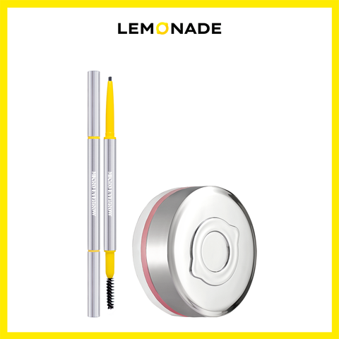  [DEAL MỞ BÁN] COMBO LEMONADE MÁ HỒNG CĂNG BÓNG MIRROR MIRROR BLUSH CUSHION 8G VÀ  CHÌ KẺ MÀY MICRO EYEBROW 0.1G 