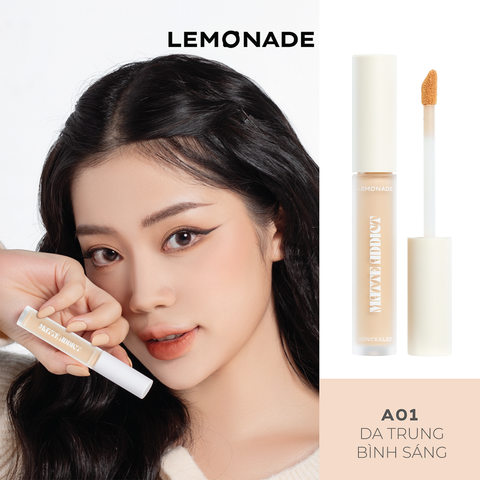  COMBO CHE KHUYẾT ĐIỂM KIỀM DẦU BỀN MÀU MATTE ADDICT CONCEALER &  KẸP MI CONG LÂU LEMONADE CURLER 