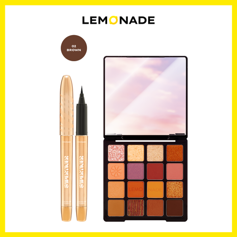  COMBO BẢNG PHẤN MẮT AESTHETIC EYESHADOW PALETTE & BÚT KẺ MẮT MICRO EYELINER SUPERTIGER 