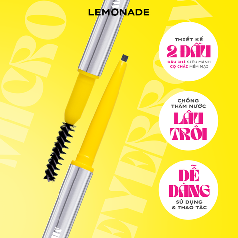  [DEAL MỞ BÁN] COMBO LEMONADE MÁ HỒNG CĂNG BÓNG MIRROR MIRROR BLUSH CUSHION 8G VÀ  CHÌ KẺ MÀY MICRO EYEBROW 0.1G 