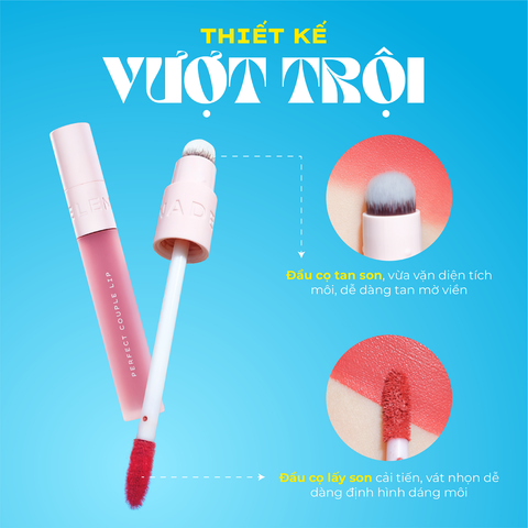  SON KEM MỊN LÌ THUẦN CHAY LEMONADE PERFECT COUPLE LIP - POUTING 