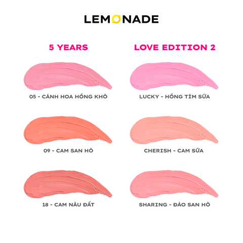  [QUÀ TẶNG] MÁ KEM MỊN LÌ THUẦN CHAY LEMONADE PERFECT COUPLE BLUSH 