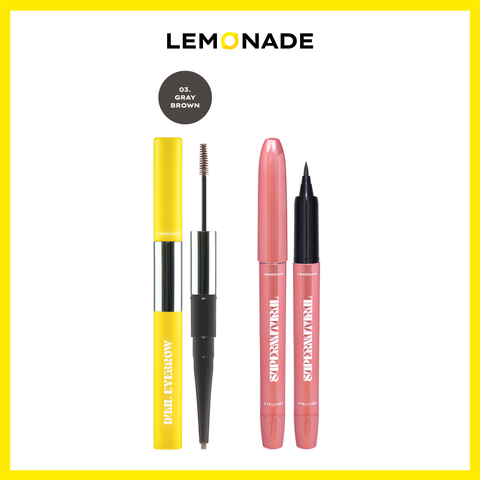  COMBO LEMONADE BÚT KẺ MẮT SUPERNATURAL VÀ CHÌ 2 ĐẦU DUAL EYEBROW 
