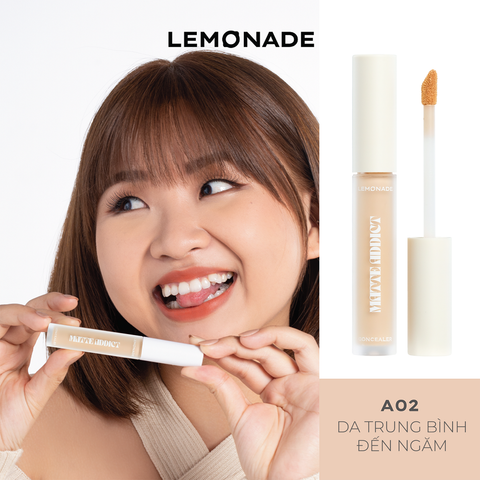  COMBO CHE KHUYẾT ĐIỂM KIỀM DẦU BỀN MÀU MATTE ADDICT CONCEALER &  KẸP MI CONG LÂU LEMONADE CURLER 