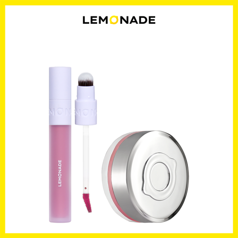  COMBO LEMONADE MÁ HỒNG CĂNG BÓNG MIRROR MIRROR BLUSH CUSHION 8G VÀ SON KEM PERFECT COUPLE LIP 