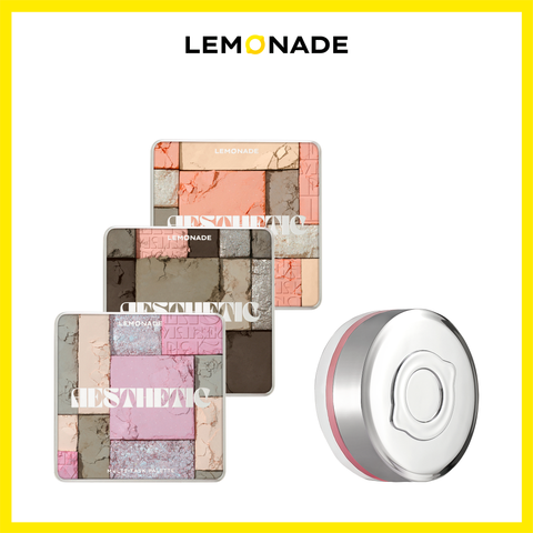 COMBO LEMONADE MÁ HỒNG CĂNG BÓNG MIRROR MIRROR BLUSH CUSHION 8G VÀ BẢNG PHẤN MẮT AESTHETIC MULTI-TASK PALETTE 10.8G 