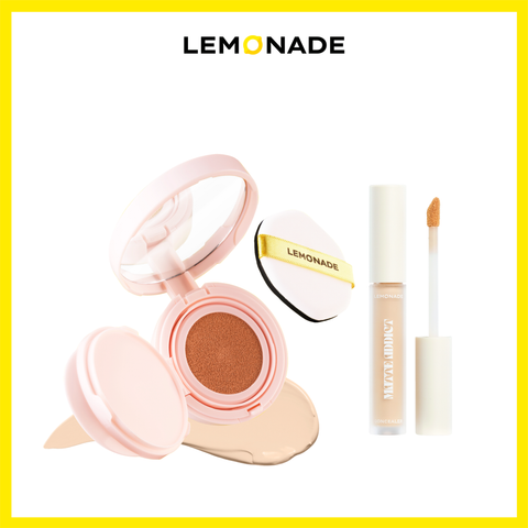  COMBO LEMONADE PHẤN NƯỚC SUPERMATTE CUSHION & CHE KHUYẾT ĐIỂM MATTE ADDICT CONCEALER 