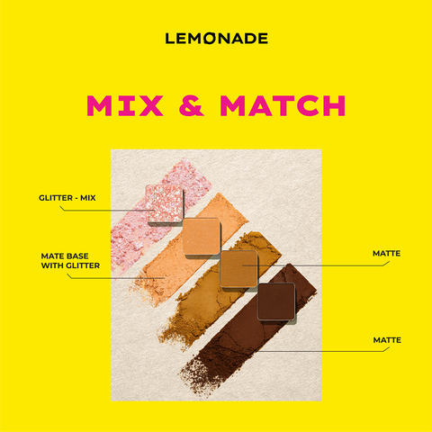  COMBO BẢNG PHẤN MẮT AESTHETIC EYESHADOW PALETTE & CỌ TRANG ĐIỂM MẮT LEMONADE 