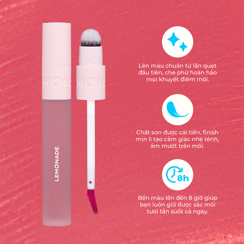  SON KEM MỊN LÌ THUẦN CHAY LEMONADE PERFECT COUPLE LIP - CAREFREE 