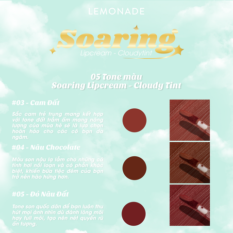  SON KEM LÌ NHẸ MÔI LEMONADE SOARING LIPCREAM 