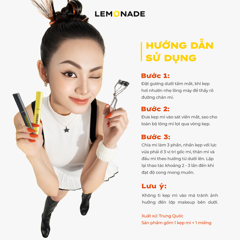  COMBO LEMONADE CHUỐT MI SUPERNATURAL MASCARA & KẸP MI CURLER 