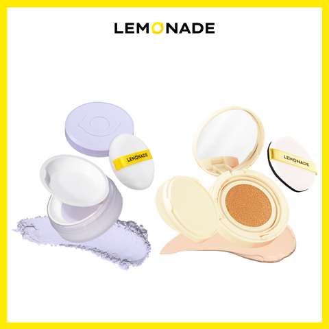  COMBO LEMONADE PHẤN PHỦ SUPERMATTE NO MAKEUP LOOSE POWDER & PHẤN NƯỚC MATTE ADDICT CUSHION 