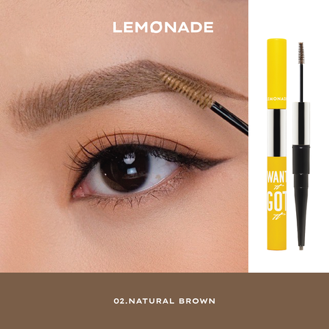  COMBO LEMONADE BẢNG PHẤN MẮT AESTHETIC EYESHADOW PALETTE VÀ CHÌ KẺ MÀY 2 ĐẦU DUAL EYEBROW 