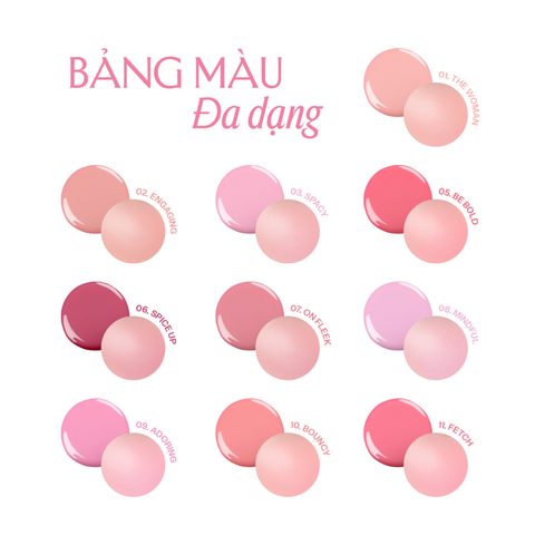  COMBO 2 MÁ HỒNG CĂNG BÓNG MIRROR MIRROR BLUSH CUSHION (8Gx8G) 