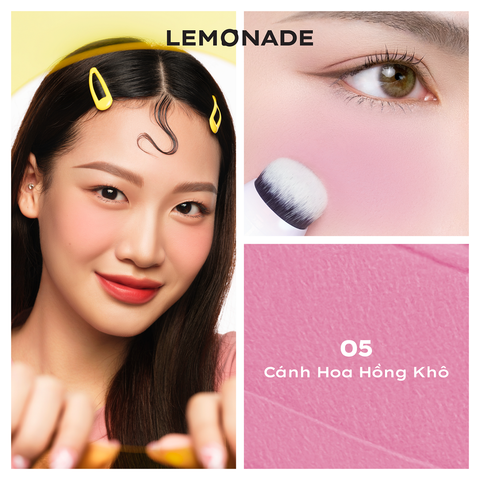  MÁ KEM MỊN LÌ THUẦN CHAY LEMONADE PERFECT COUPLE BLUSH 