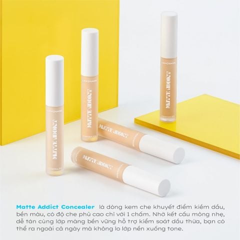  COMBO LEMONADE PHẤN NƯỚC SUPERMATTE NO MAKEUP CUSHION 15G & CHE KHUYẾT ĐIỂMMATTE ADDICT CONCEALER 