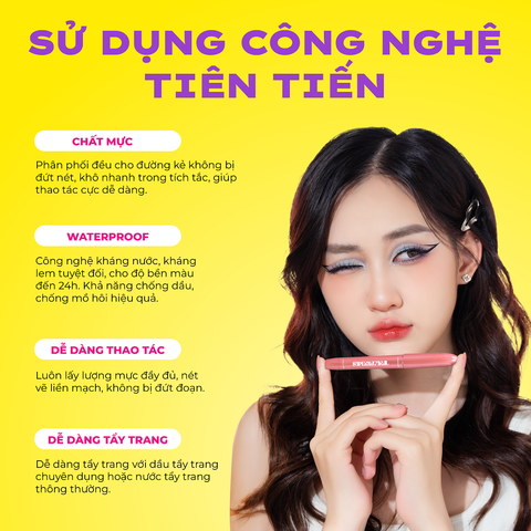  [QUÀ TẶNG] COMBO LEMONADE SUPERNATURAL EYELINER VÀ LÓT LY CAO SU 