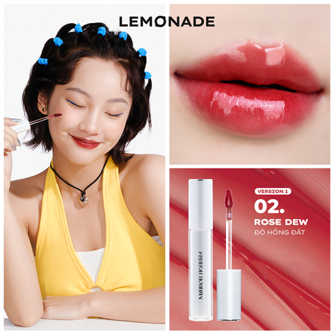  [QUÀ TẶNG] SON TINT BÓNG KHÔNG DÍNH BỀN MÀU LEMONADE MIRROR MIRROR WATER TINT & KẸP MI CONG LÂU LEMONADE CURLER 