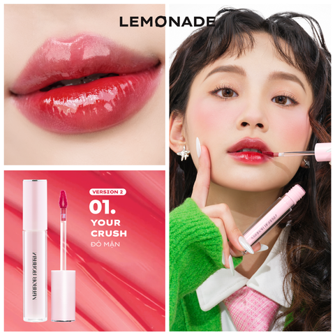  [FLASHSALE 99K] SON TINT BÓNG KHÔNG DÍNH BỀN MÀU LEMONADE MIRROR MIRROR WATER TINT 
