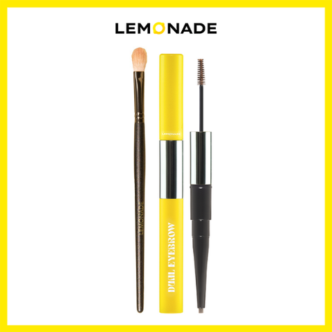  [QUÀ TẶNG] COMBO CHÌ KẺ MÀY 2 ĐẦU LEMONADE WANT IT GOT IT DUAL EYEBROW & CỌ TRANG ĐIỂM MẮT LEMONADE EYESHADOW BRUSH 