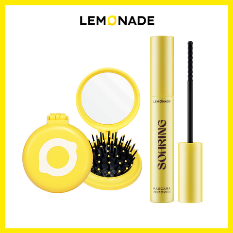  [QUÀ TẶNG] COMBO TẨY TRANG MI SẠCH DỊU SOARING MASCARA REMOVER & LEMONADE GƯƠNG LƯỢC GẤP GỌN 2 TRONG 1 