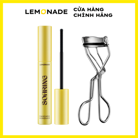  COMBO LEMONADE TẨY TRANG MI SẠCH DỊU SOARING MASCARA REMOVER & KẸP MI CONG LÂU LEMONADE CURLER 