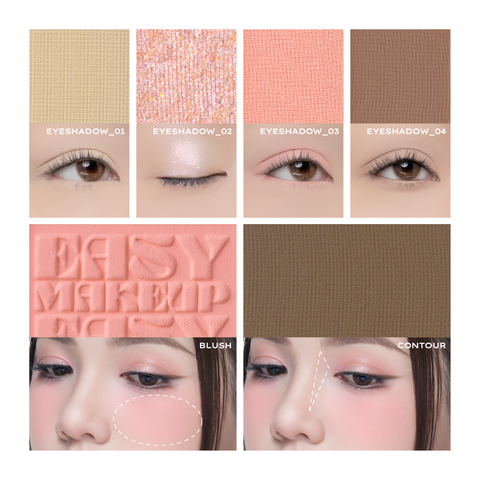  COMBO LEMONADE MÁ HỒNG CĂNG BÓNG MIRROR MIRROR BLUSH CUSHION 8G VÀ BẢNG PHẤN MẮT AESTHETIC MULTI-TASK PALETTE 10.8G 