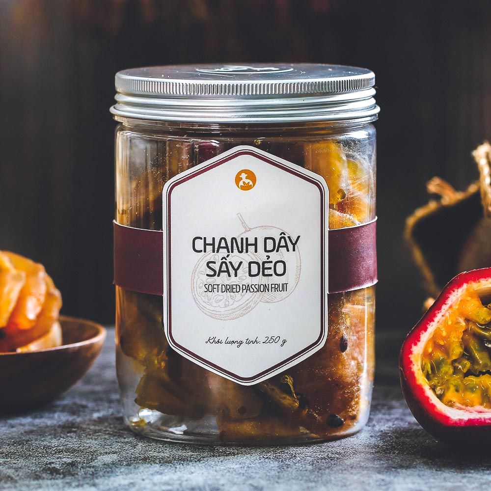 Chanh dây sấy dẻo, 250g, hũ, mẫu nắp nhôm