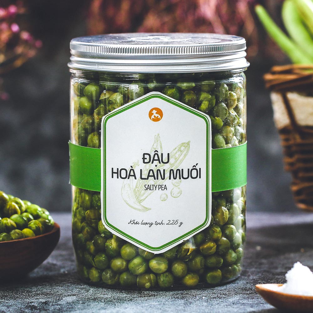 Đậu hoà lan muối, 225g, hũ, mẫu nắp nhôm