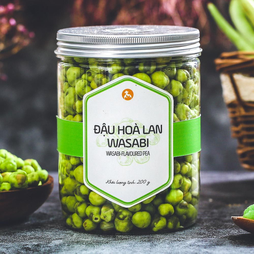 Đậu hoà lan wasabi, 200g, hũ, mẫu nắp nhôm