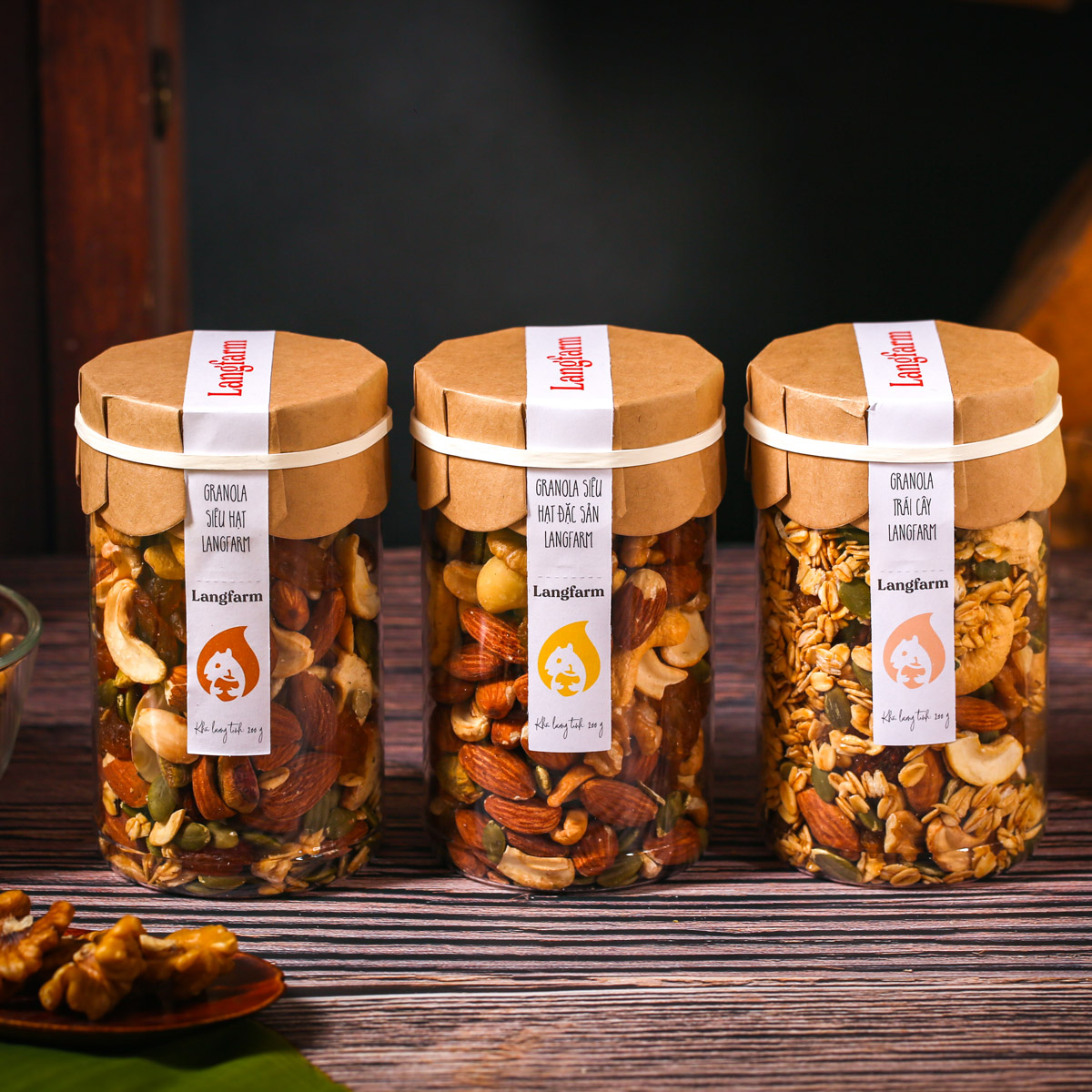 Granola siêu hạt đặc sản Langfarm, 200g, hũ, mẫu tobita