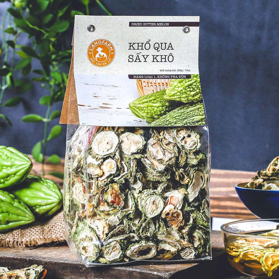 Khổ qua sấy khô, 225g, bịch