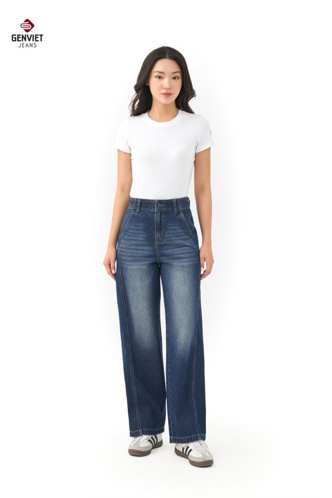 Quần Jeans Nữ Suông Vừa TQ1223J08736