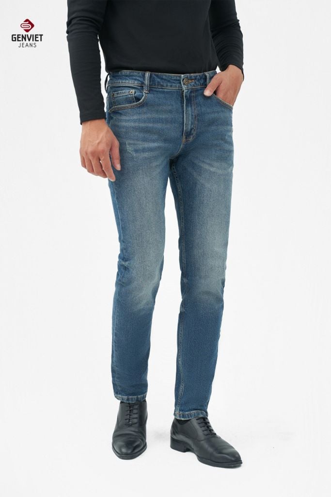 Quần Jeans Nam Ống Col Vừa TQ1103J08746