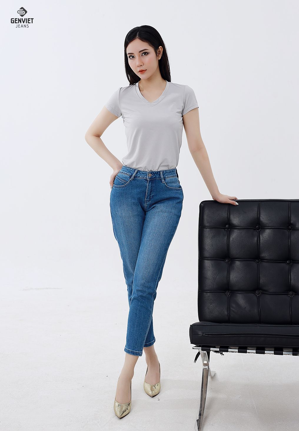  Quần Dài Nữ Jeans Slimfit DQ107J8077 