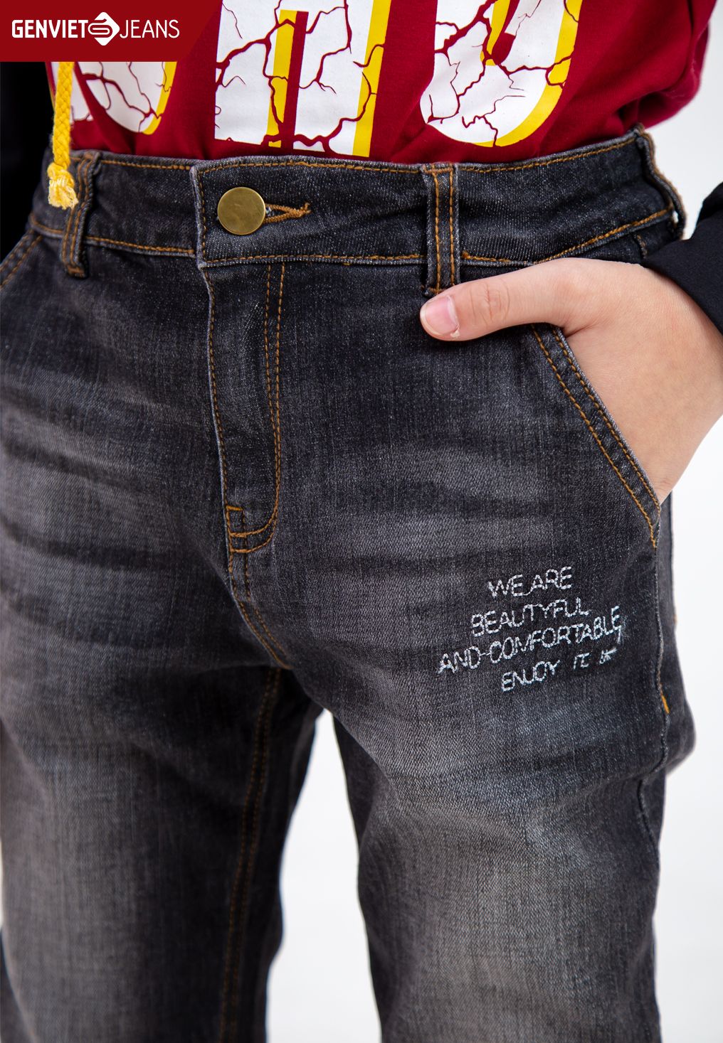  Quần Dài Bé Trai Jeans Col Ôm I1102J2075 