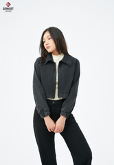 Áo Khoác Jeans Nữ  Bomber