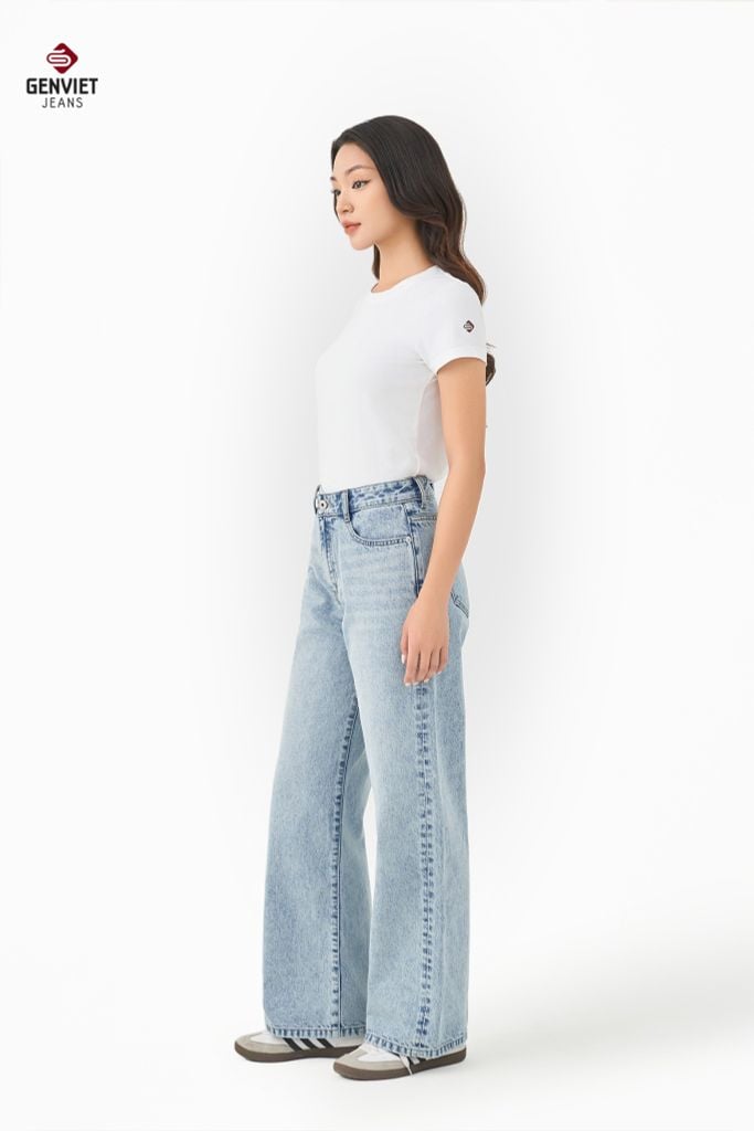 Quần Jeans Nữ Suông Vừa TQ1223J08844
