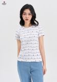  Áo Thun Cộc Tay Nữ Cotton Suông Vừa TC323T8336 